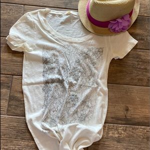 J CREW SOFT TISSUE GRAPHIC FRONT TEE SHIRT